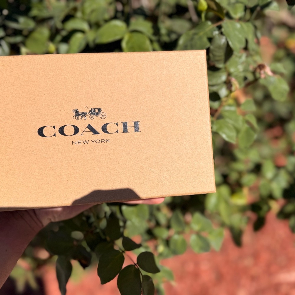 Coach black leather belt